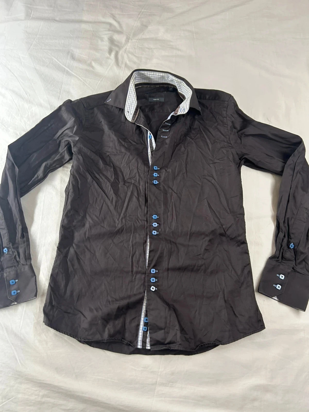 Black solid Devred slim fit shirt – photo 2